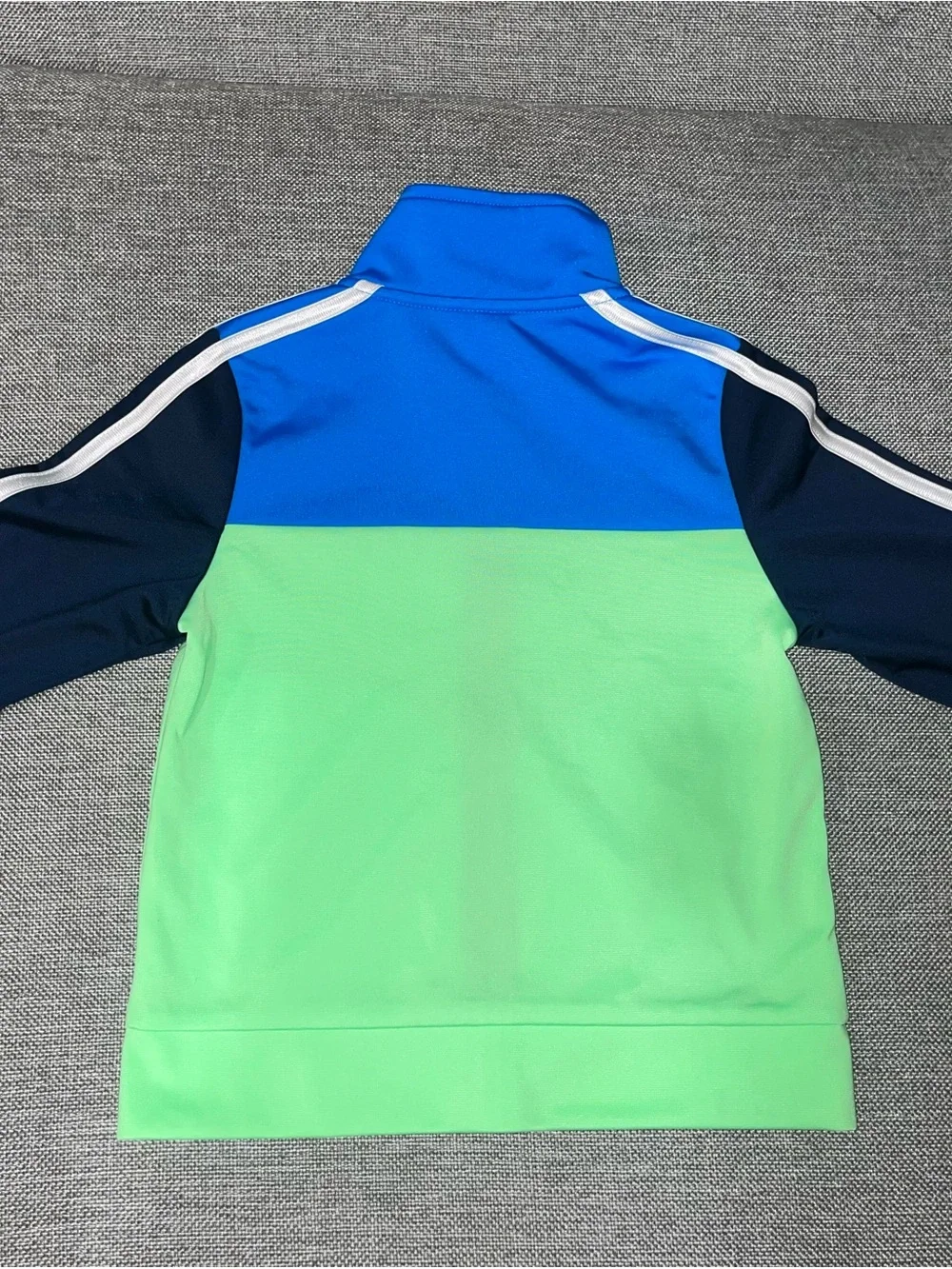 adidas Neon Green, Royal Blue & Navy Colorblock Track Jacket